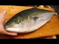 大分県の特産品「かぼすブリ」のさばき方と刺身(内臓の肝や胃袋もポン酢で美味しい)