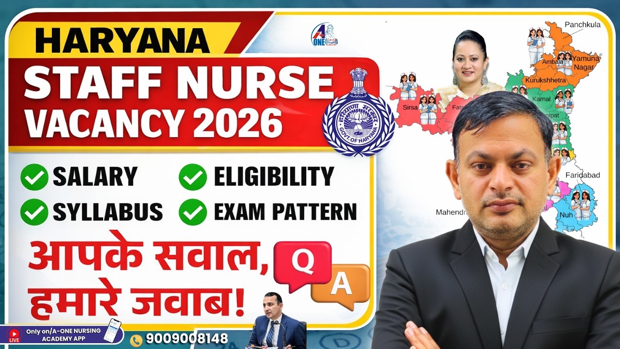 Haryana Staff Nurse Vacancy 2026 | Salary, Eligibility, Syllabus & Exam Pattern Full Details 🔥