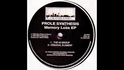 Alien Reign 006 - Prole Synthesis - Memory Loss EP - B1 "The 43 group"