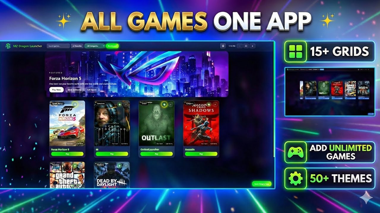 All Your Games in One Place! MZ Dragon Launcher Review & Demo