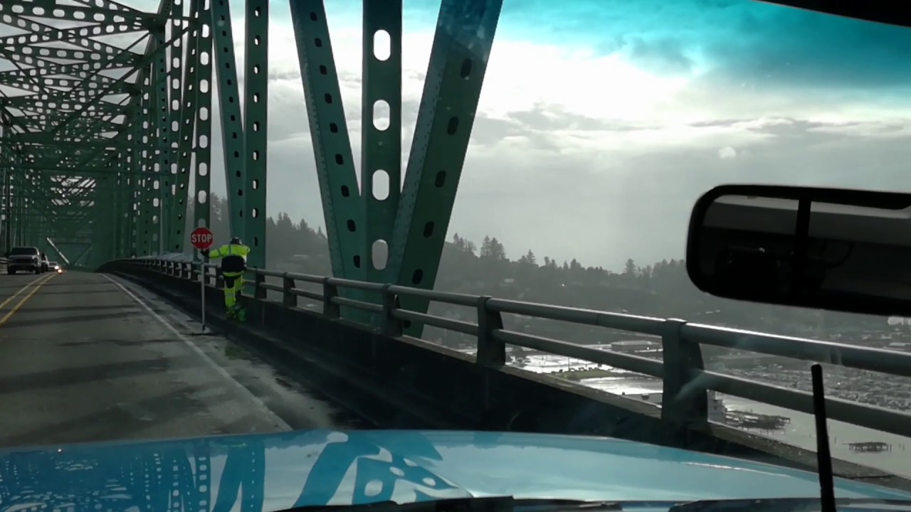 View from on top of the Astoria-Megler Bridge