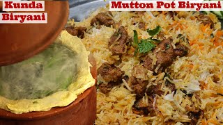 Mutton Biryani in Pot - Kunda Mutton Biryani Recipe, Hyderabadi Mutton Biryani, Matka Lamb Biryani