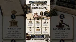 Emergency Provisions Explained | Article 356 & S.R. Bommai Case #shorts
