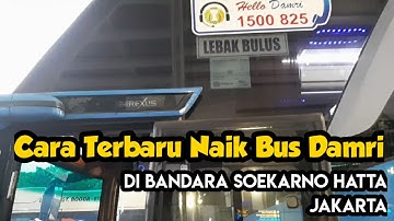 CARA TERBARU NAIK BUS DAMRI DI BANDARA SOEKARNO HATTA JAKARTA - NdiVlog