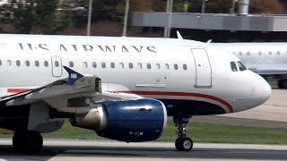 US Airways A319-112 [N754UW] Takeoff Charlotte CLT
