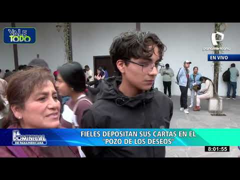 Cientos de fieles llegan a su santuario de Santa Rosa para rezar y dejar carta en pozo de los deseos