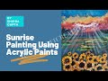 Sunrise Painting Using Acrylic Paints