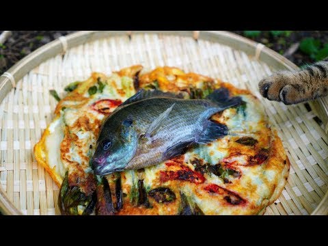 catch-clean-cook-'bluegill'-→-'bluegillpajeon'(bluegillkoreanpancake)