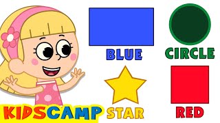 learn shapes colors more shapes song kidscamp fun learning