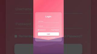 Create a Modern Login Form with HTML & CSS