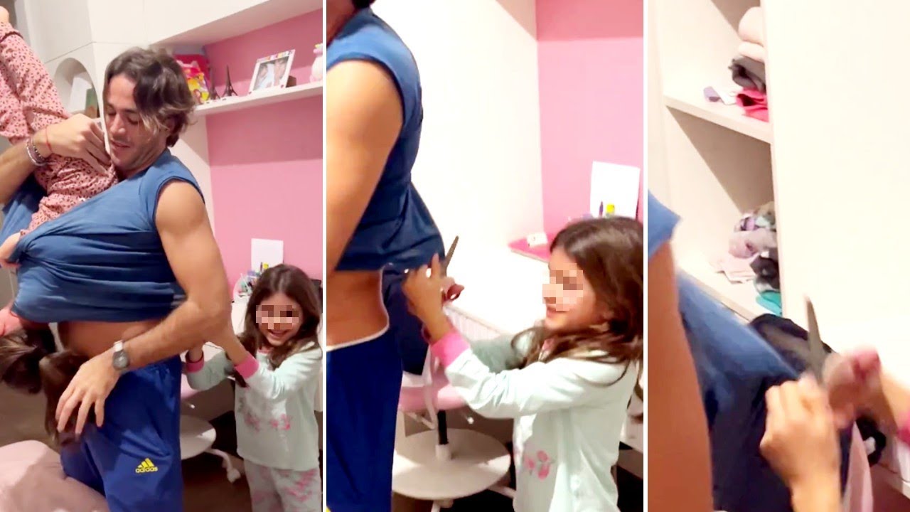 Alessandro Matri si fa distruggere la maglietta dalle figlie