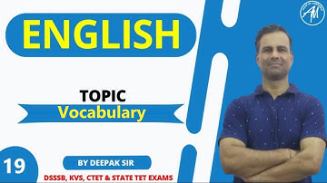 DAY-19 | English | Vocabulary  | With Deepak Sir || ADHYAYAN MANTRA ||