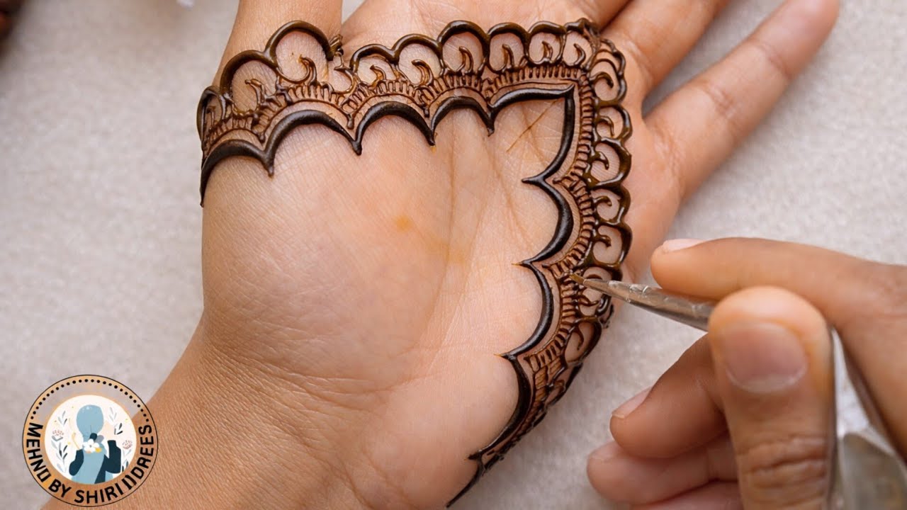 New eid special minimal mehndi design 2026 || mehndibyshiri || easy front side henna #2026 #eid 