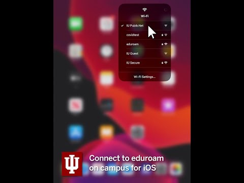 Connect to eduroam on campus for iOS