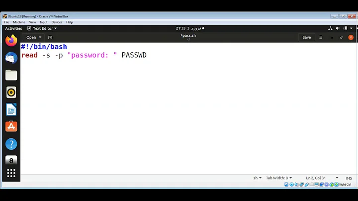 Bash script to Prompt the user for a Password