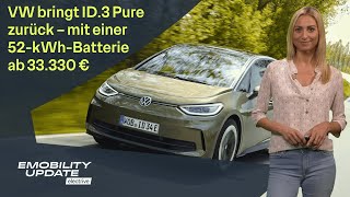 VW ID.3 Pure Comeback / Ladesäulen-Pflicht an Tankstellen / Cadillac E-SUV Optiq - eMobility Update