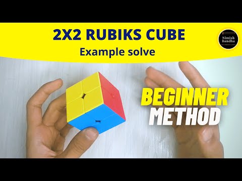 2x2 Rubiks cube example solve with Beginners method | How to solve 2x2 rubiks cube | Nimish Bandha