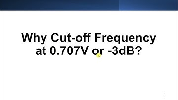 为什么截止频率在0.707V或-3dB