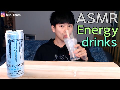 몬스터 에너지드링크 울트라(회색맛) 원샷 리얼사운드 먹방 Energy drinks Eating Sound Mukbang ASMR