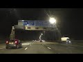 Night drive on the m57 m62 m6  m5 motorways from liverpool to worcester england 4th february 2024
