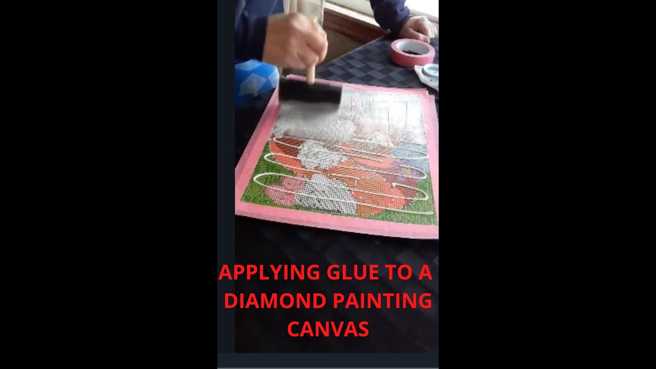 How to put glue on a diamond painting canvas - How are diamond paintings made?