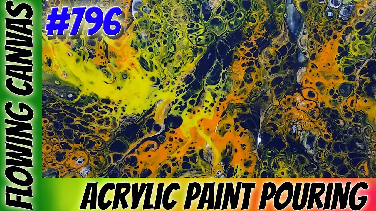 (796) Chameleon Cells and Lacing Galore! Acrylic Pour Fluid Art with ...