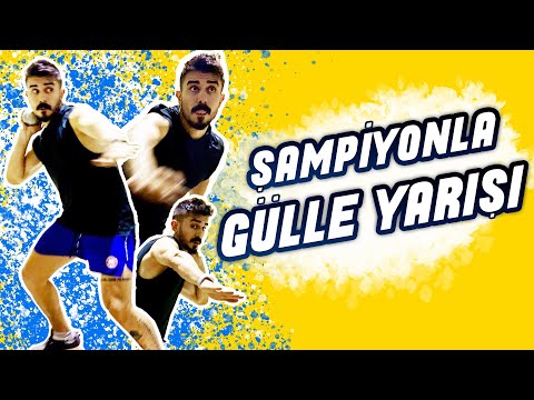 Milli Sporcuyla Gülle Atma Yarışı