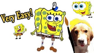 HOW TO DRAW SPONGEBOB SQUAREPANTS | EASY DRAWING | STEP BY STEP | FOR BEGINNER | TUTORIAL screenshot 2