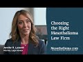 Choosing the Right Mesothelioma Law Firm | Jennifer Lucarelli