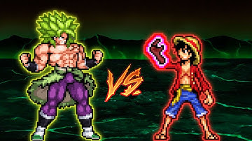 Broly DBS Buffed/OP VS Luffy 5th Emperor OP in Jump Force Mugen
