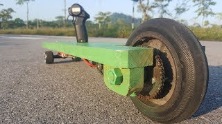 How to make a Electric LONGBOARD using Piece of wood at home