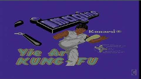 C64 Yie Ar Kung Fu tape-loader & gameplay.