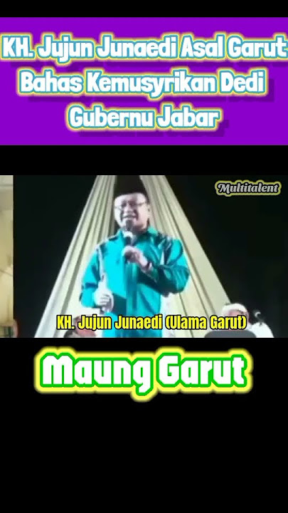KH. Jujun Junaedi Tepis Tuduhan Syirik terhadap KDM #bapakaing #kdm #gubernurjabar