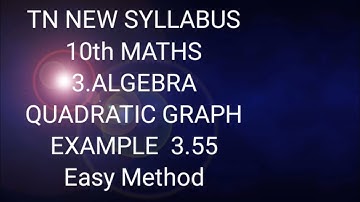 TN samacheer 10th maths example 3.55graph new syllabus 2020-21 easy method