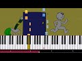 Baldi's Basics - Sweeping Time (YoruShika) - EASY Piano Tutorial