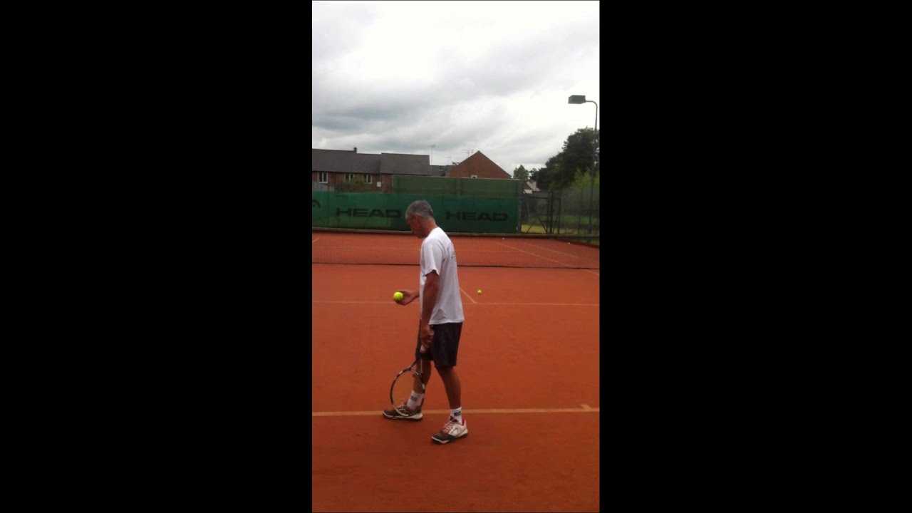 Edward Oakenfull trying to serve.