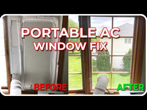 How to Vent a Portable AC in a Casement Crank Out Window | Real Before & After