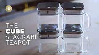 The Modern Cube Stacking Teapot with Filter Lid by Teabloom