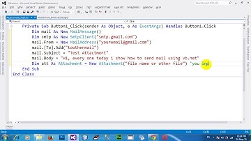 How to Attachment Email VB NET 2012