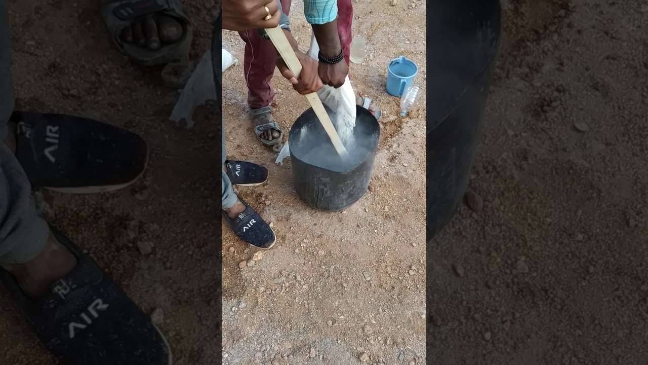 Expansive mortar (soundless stone crack powder) mixing