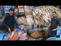 Fish cutting skill  fish fry recipe  famous street food of jalalabad afghanistan  tawa fish