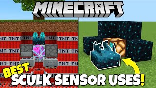 What are the BEST ways to use the Sculk Sensor in Minecraft? Minecraft Redstone \& Traps!