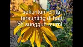 Video thumbnail of "sekuntum cinta (lirik) wheels"