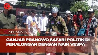Ganjar Pranowo safari politik di Pekalongan dengan naik vespa