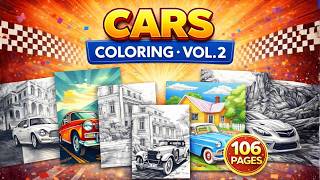 Bring Classic Cars to Life Printable Coloring Book - Cars Vol 2 FaceloPublishing