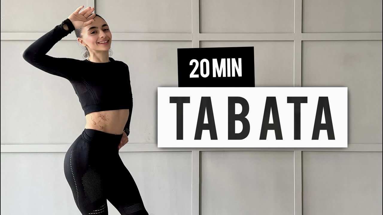 20 MIN TABATA HIIT WORKOUT | Full Body TABATA  - No Equipment (350 calories)
