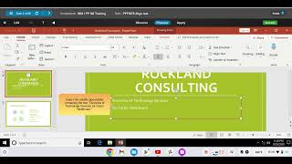 BIM 1 PowerPoint Module 2 Training Task Tutorial: PPT9279 Align text.