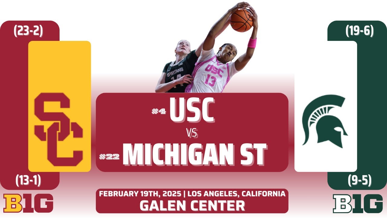 No. 4 USC vs No. 22 Michigan State | Big Ten | 2.19.25