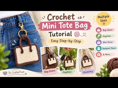 IN DIY Mini Crochet Tote Bag 👜 | Easy Crochet Tutorial | Perfect Handmade Gift
