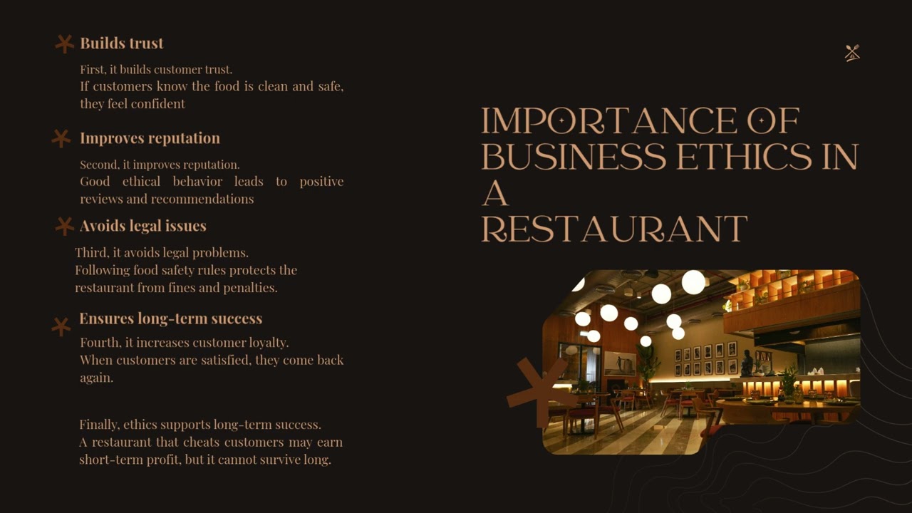 Business Ethics in a Restaurant